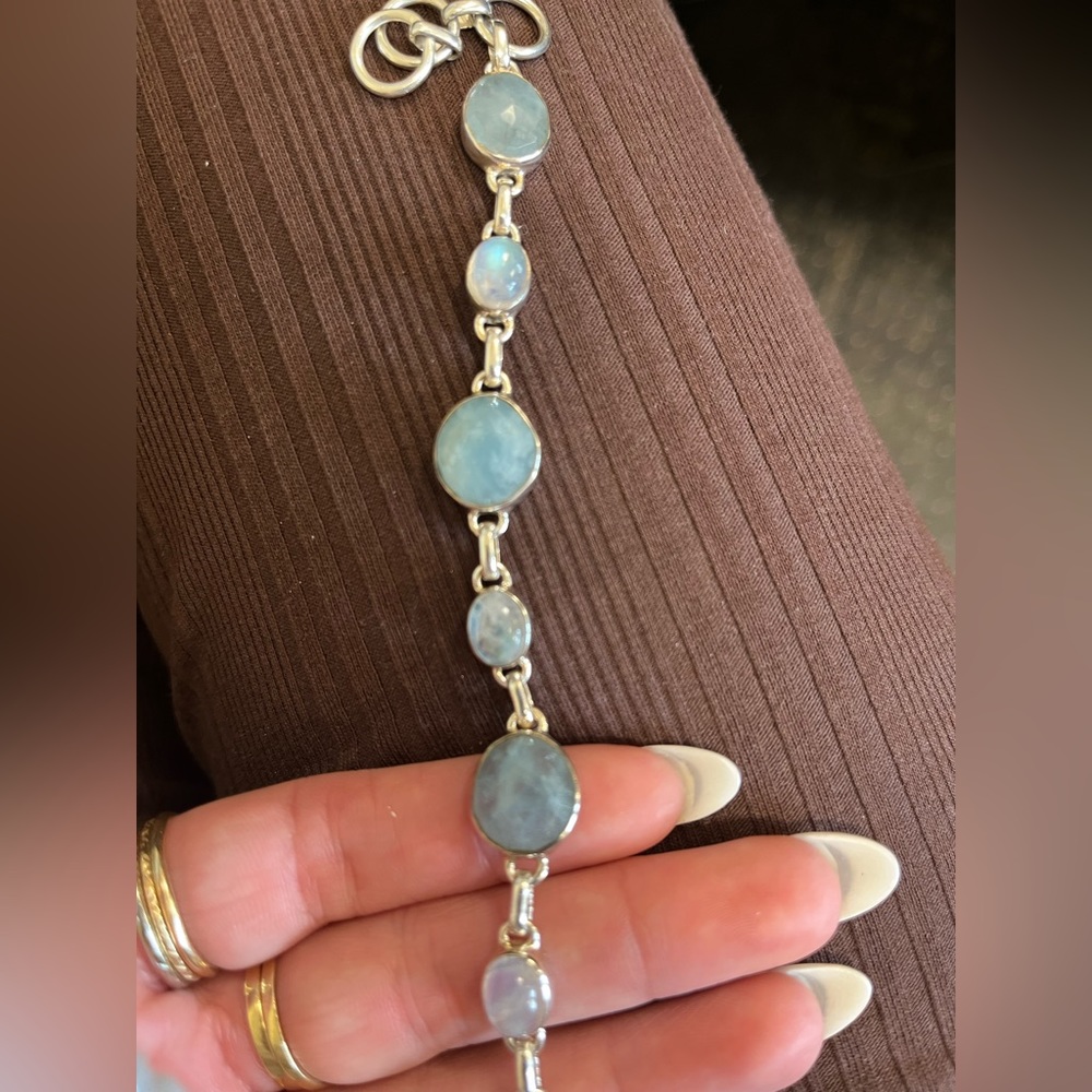 Aquamarine & Moonstone Bracelet